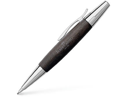 E-Motion Holz / Metall Birnbaum schwarz Drehbleistift bedrucken