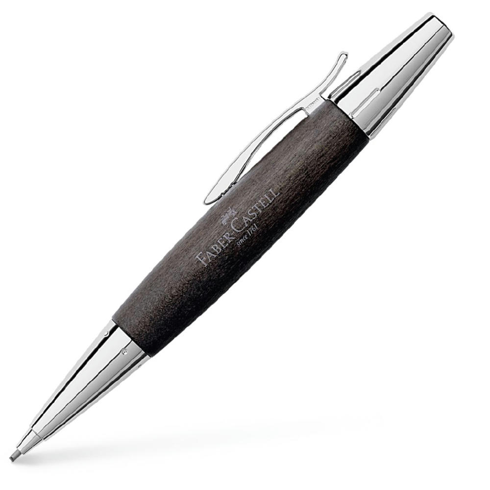 Product image E-Motion Holz / Metall Birnbaum schwarz Drehbleistift Werbeartikel