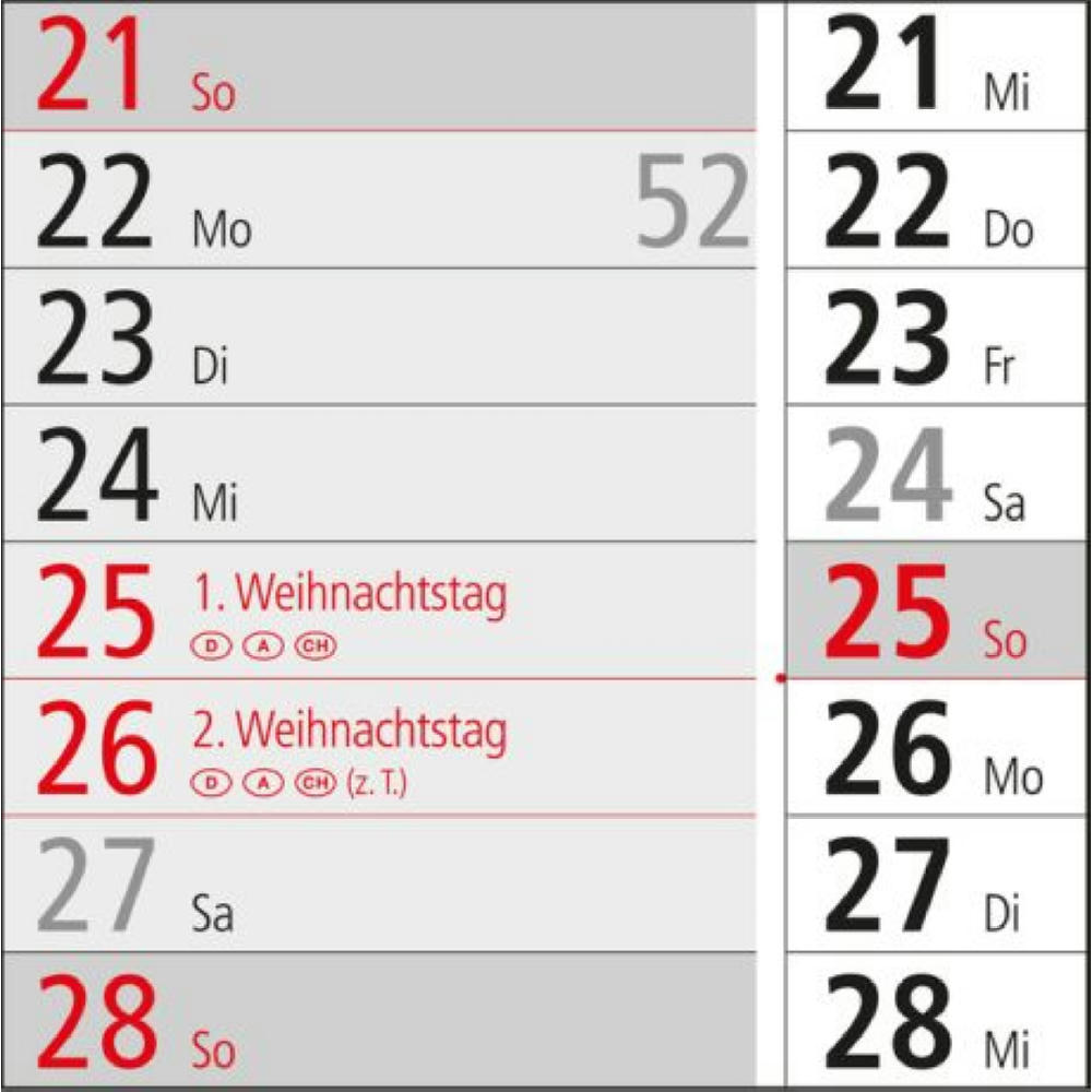 3-Monatskalender Einblatt Spectrum 3 EXPRESS Streifenkalender 3 Monate Werbeartikel
