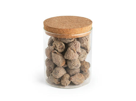 SPICE 700. Behälter (700 mL) aus Borosilikatglas mit Korkdeckel Werbeartikel