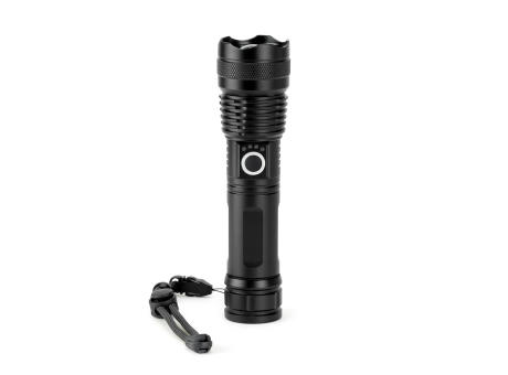 YVIAN. Recycled aluminium rechargeable torch (100% rAL) 10 W Werbeartikel