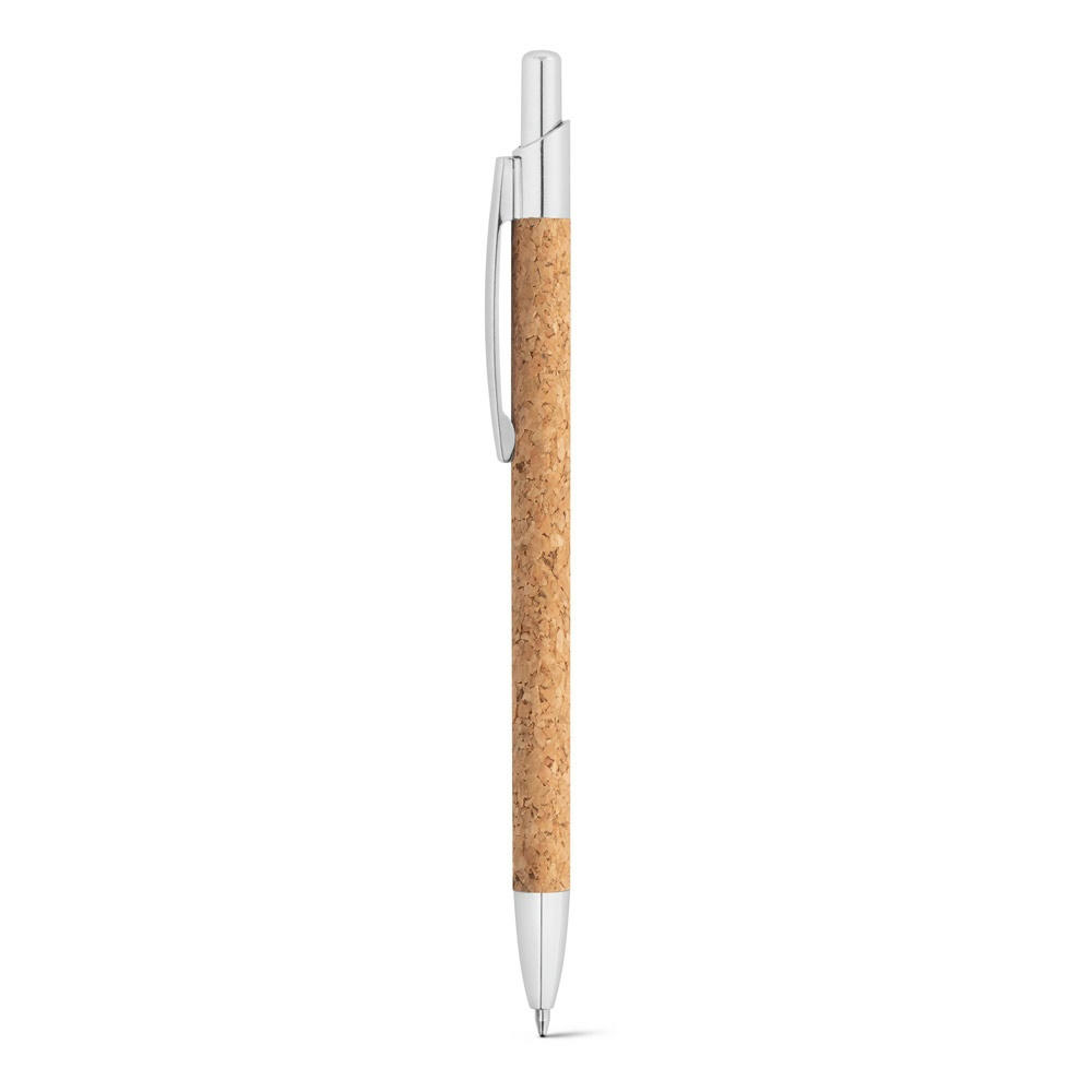 Product image NATURA. Kugelschreiber aus Kork und Aluminium mit Clip Werbeartikel