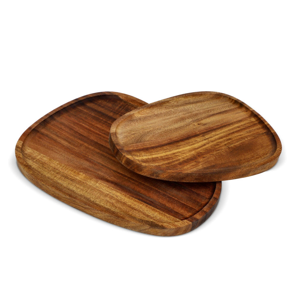 InSideOut 2er-Pack Holztabletts in Bioform Werbeartikel