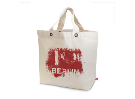 SANTORINI - Schwere Baumwolltasche mit Bodenfalte bedrucken