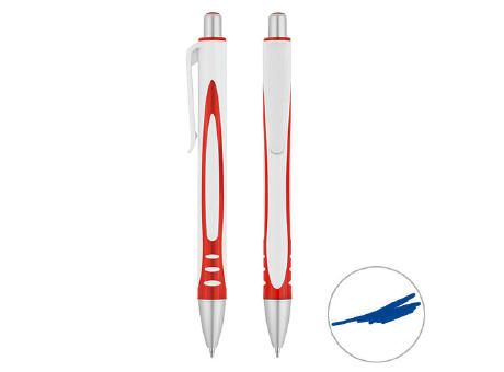 Grundfarbe weiß, Zusatzfarbe rot