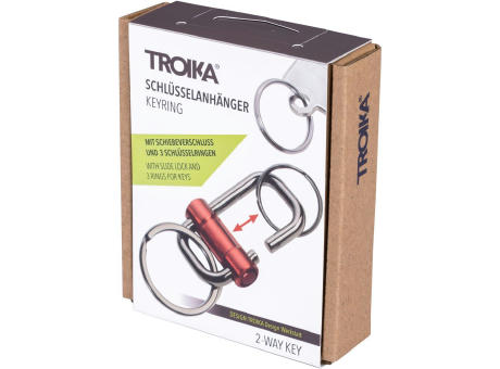 TROIKA Schlüsselanhänger 2-WAY KEY Werbeartikel
