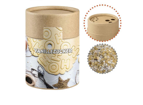 Vanillezucker, ca. 150g, Kraftpapierstreuer Midi Werbeartikel