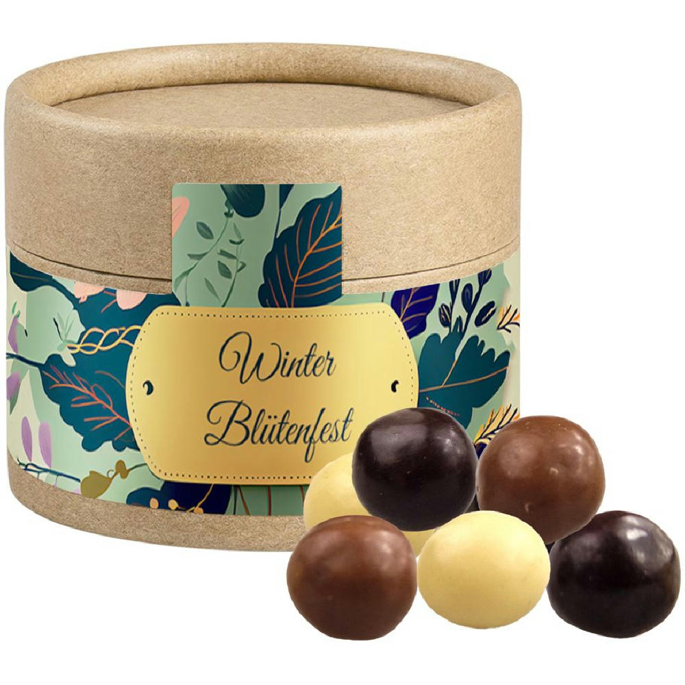 Product image Knusperkugeln-Mix, ca. 25g, Kraftpapierdose Mini Werbeartikel