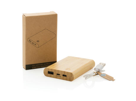 Product image 5.000mAh Bambus-Powerbank bedrucken