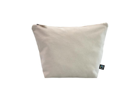 Product image Fairtrade Kosmetiktasche Kim nature bedrucken