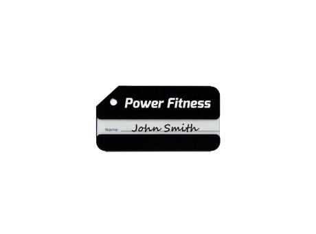 Aluminium Luggage Tag Schwarz bedrucken