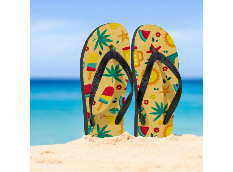 Zehensandalen Größe XL 43/46 Sublimation Werbeartikel