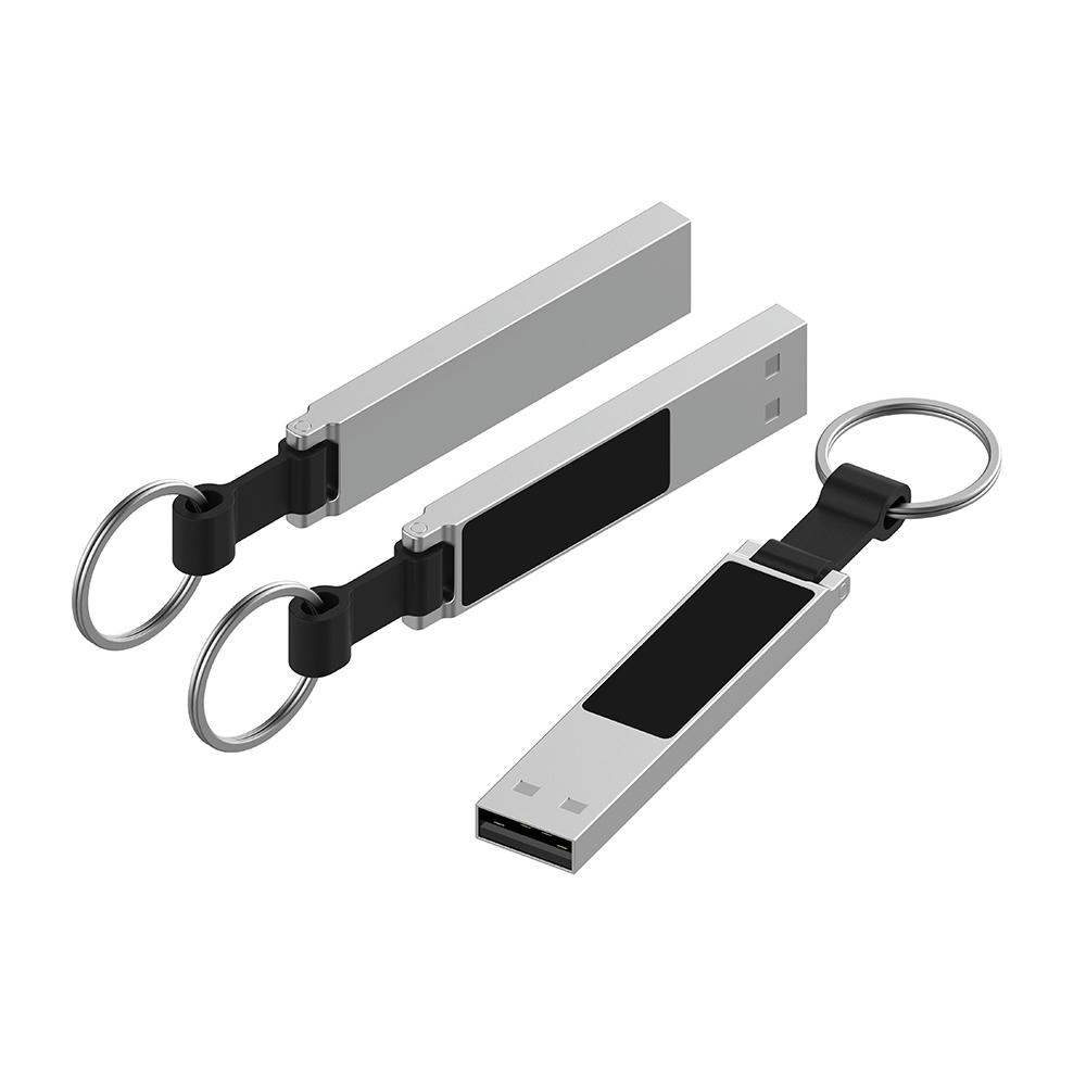 Product image USB-Stick LED 12 USB 2.0 COB 1 GB Silber/Schwarz Werbeartikel
