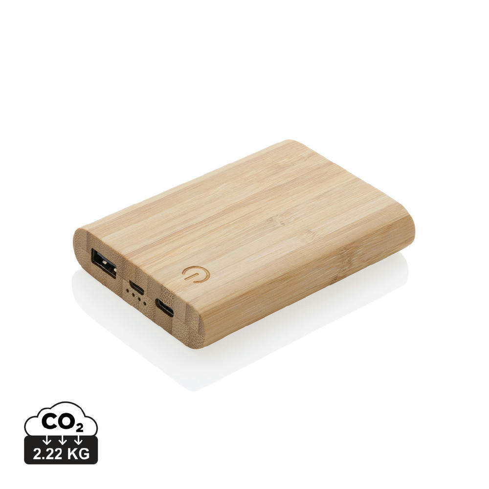 Product image 5.000mAh Bambus-Powerbank Werbeartikel