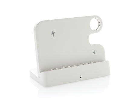 Joltz dual 15W-Ladegerät aus RCS rec. ABS mit iWatch-Slot Werbeartikel