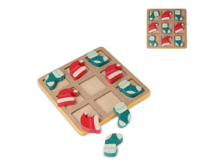 InSideOut Weihnachts-Tic-Tac-Toe aus Holz Werbeartikel