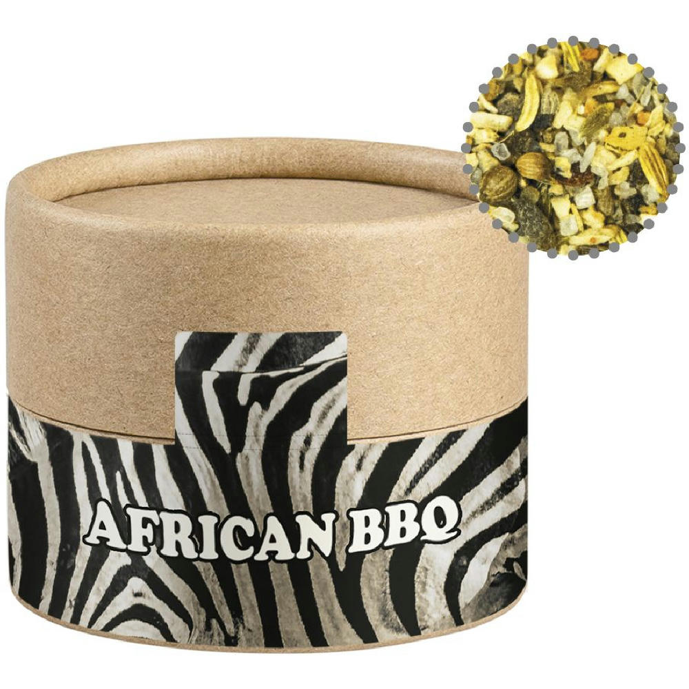 Product image Gewürzmischung African BBQ, ca. 40g, Kraftpapierdose Mini Werbeartikel