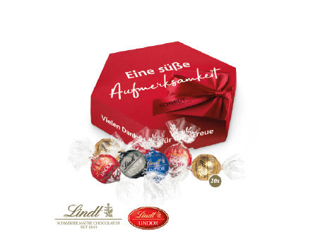 Süße Präsentbox "Maxi" mit Lindor Prainés Werbeartikel