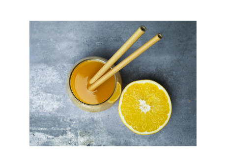 ECO Bamboe Straw Set Bambus-Strohhalme Werbeartikel