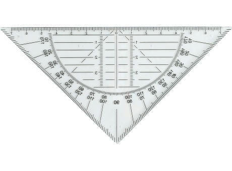 Geodreieck aus Kunststoff Jaden Werbeartikel