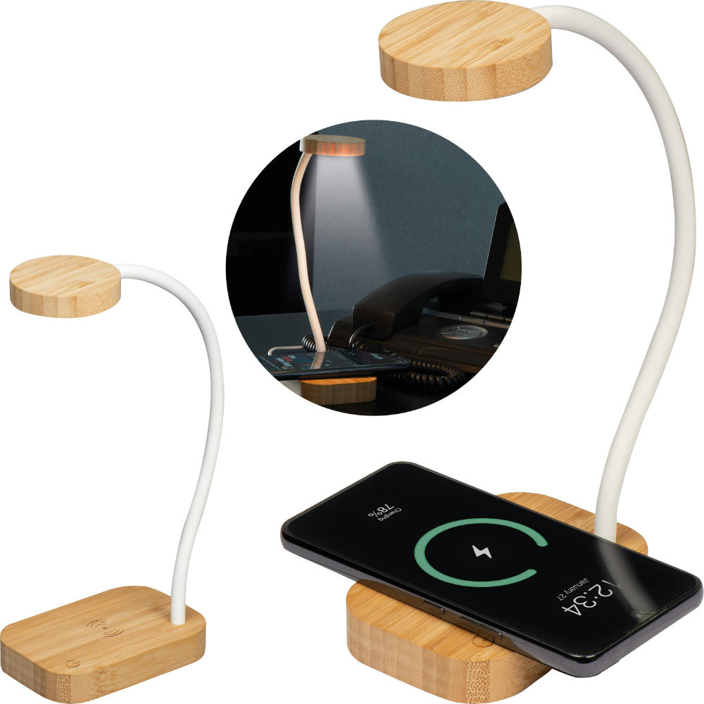 Product image Lampe mit Induktionsladegerät Tomsk Werbeartikel