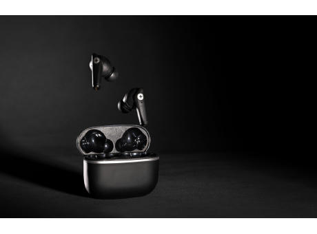 Swiss Peak TWS Ohrhörer 2.0 aus RCS recyceltem Kunststoff Werbeartikel