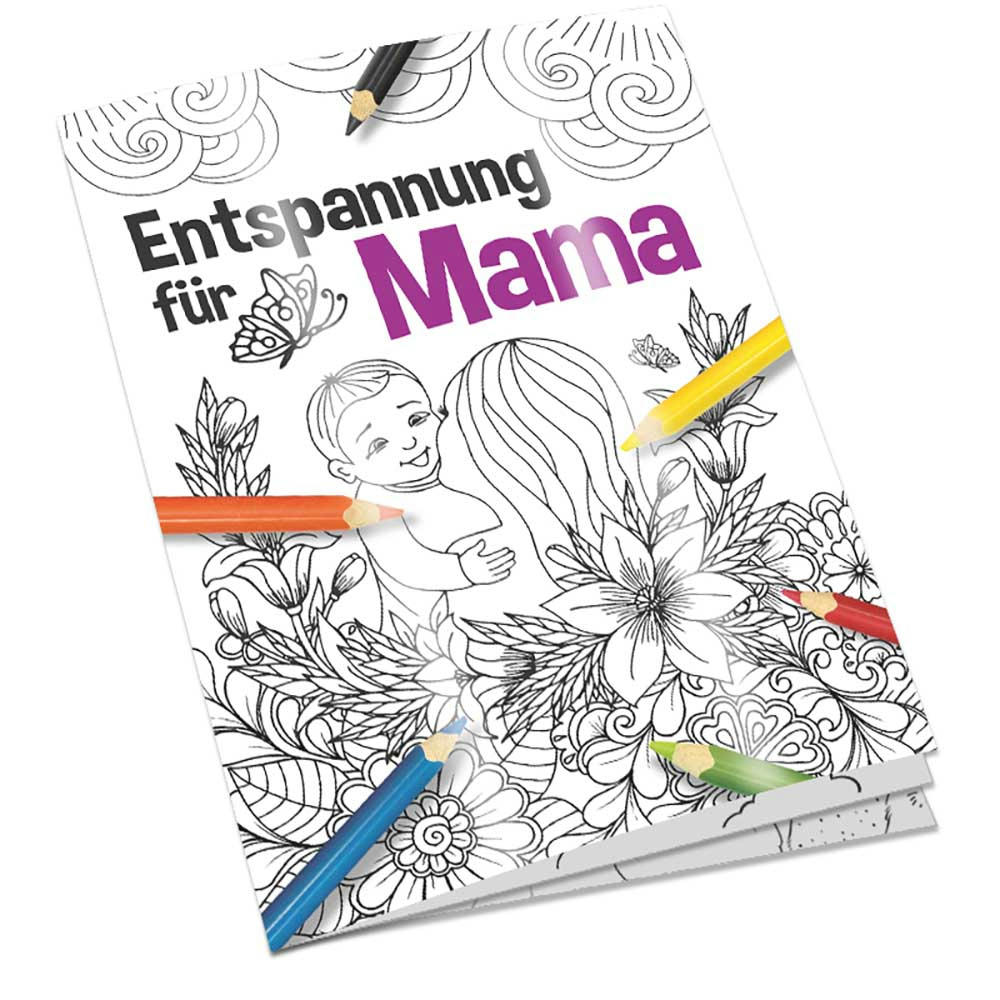 Malbuch / Mal-Set A6 - Entspannung für Mama - Malset neutral Werbeartikel