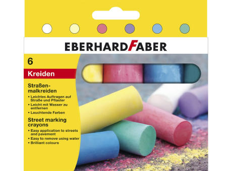 Straßenmalkreiden 6er Kartonetui Werbeartikel