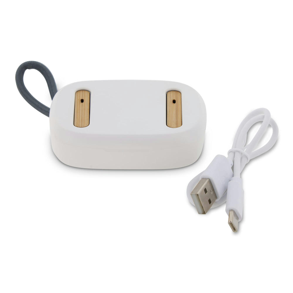 TWS Earbuds bamboo Werbeartikel