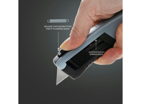 Sicherheitsmesser mit Auto-Rückzug aus RCS recyc. Kunststoff Werbeartikel