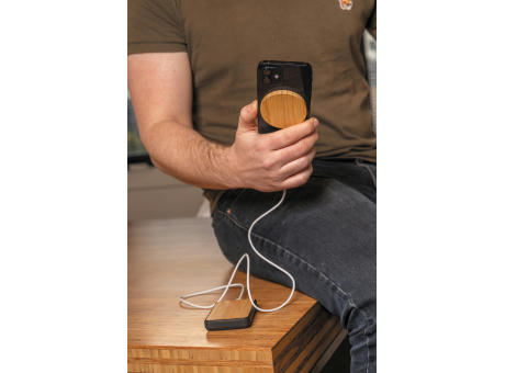 10W Bambus magnetischer Wireless Charger Werbeartikel