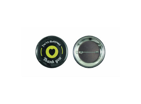 Metallbutton 56mm mit doppelt gesicherter Nadel bedrucken