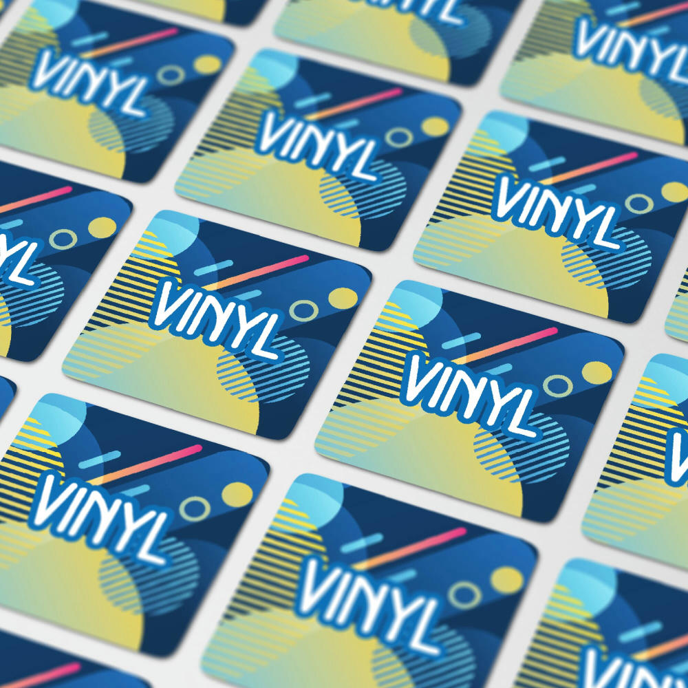 Vinyl Sticker Quadrat 30x30mm Werbeartikel