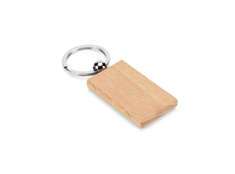 Product image STEWIE. Rechteckiger Schlüsselanhänger aus Buchenholz Werbeartikel