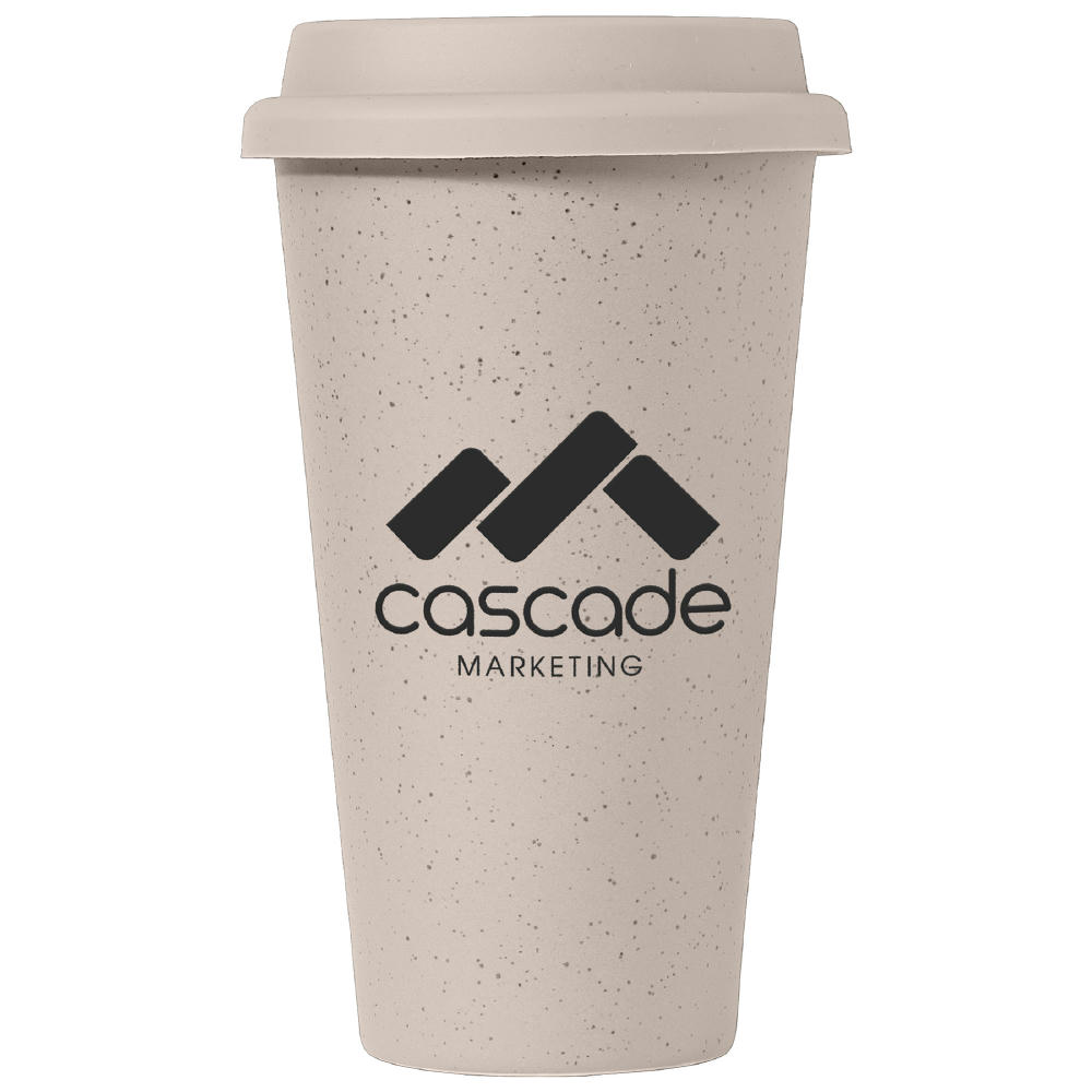 Product image Equator - 265 ml Keramikbecher mit Silikon-Deckel - Doppelwandig Werbeartikel