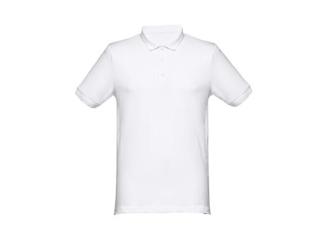 THC MONACO WH. Kurzarm-Poloshirt für Herren aus kardierter Baumwolle bedrucken