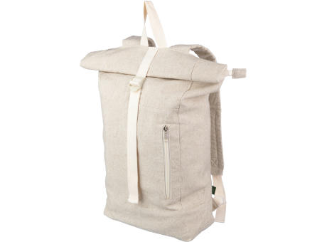 Hanf (280 gr/m2) Rolltop Rucksack Margarete bedrucken