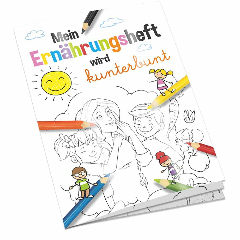 Malbuch / Mal-Set A6 - Ernährung - Malbuch neutral Werbeartikel