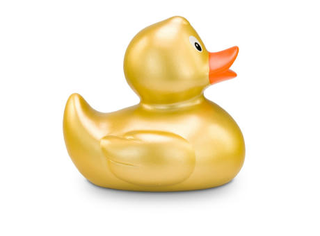 Werbeente Goldmarie, ca. 8 cm Werbeartikel