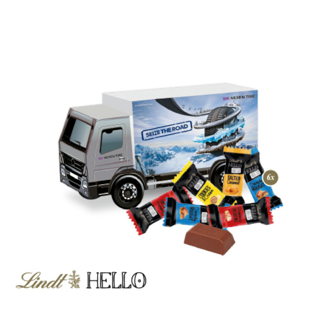 3D Präsent "LKW" mit Lindt HELLO Werbeartikel