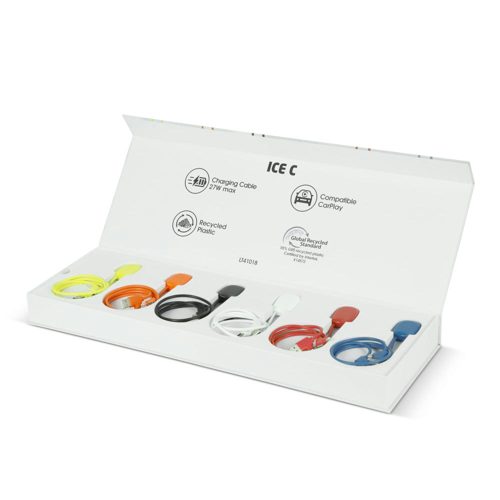 Xoopar Ice-C GRS Charging cable Präsentationsbox Werbeartikel