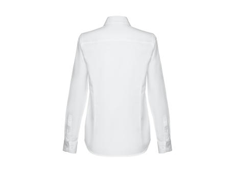 THC TOKYO WOMEN WH. Langärmeliges Oxford-Hemd für Frauen. Weiße Farbe Werbeartikel