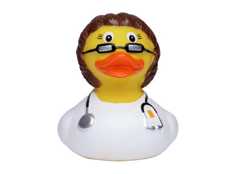 Quietsche-Ente Ärztin, brünette Werbeartikel