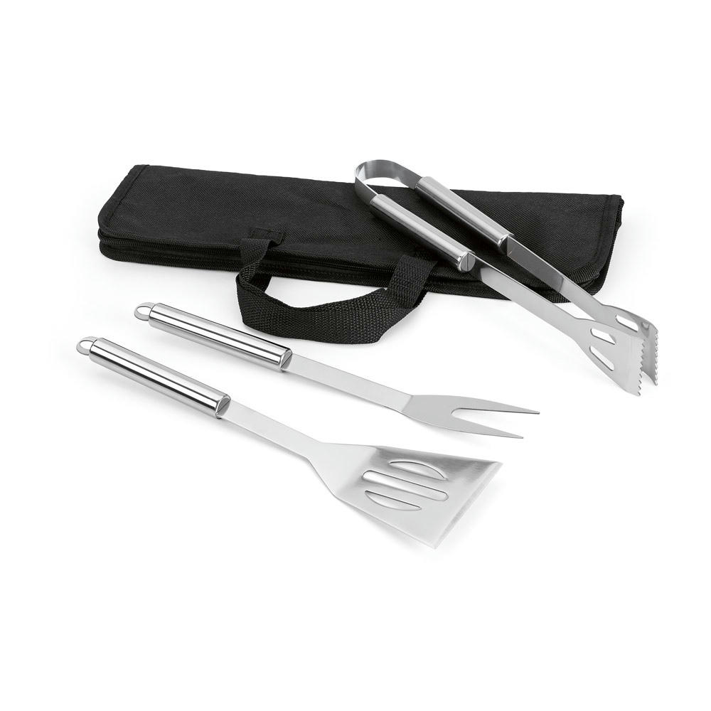 Product image SOARES. Grill - Set aus Edelstahl 3-teilig bestehend Werbeartikel