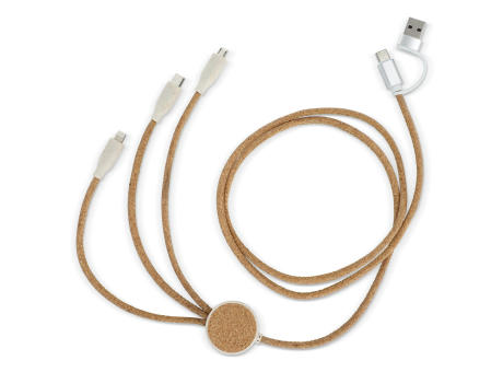  Cork 3 in 1 PD charging &amp; data cable Werbeartikel