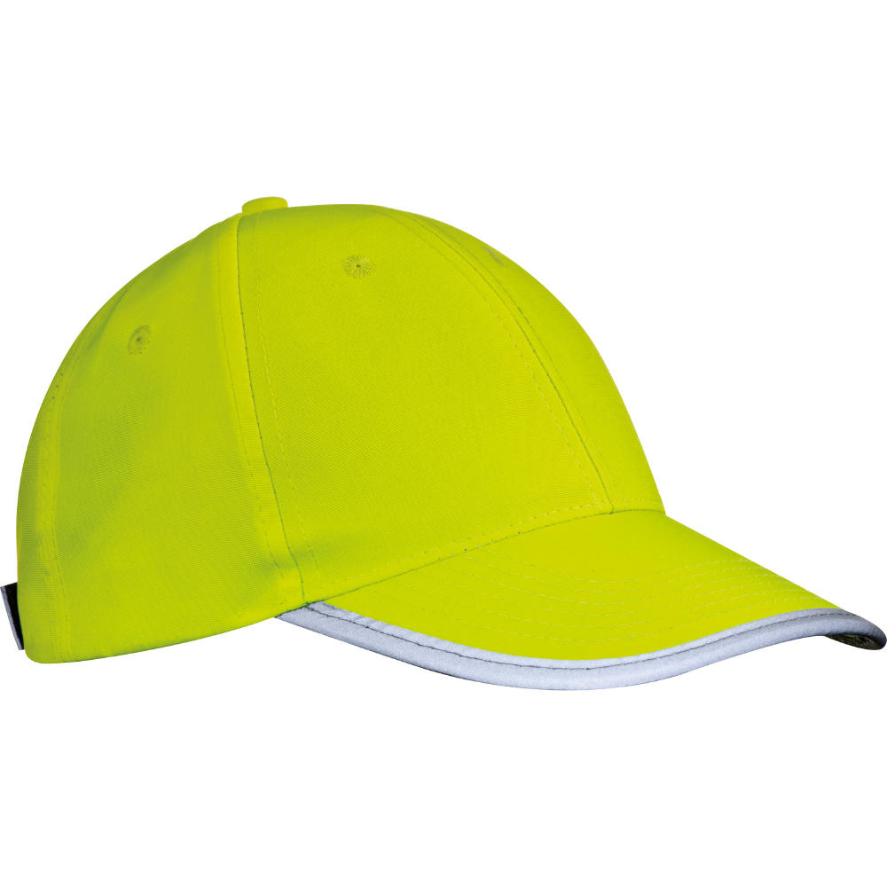 Product image 6 Panel Baseballcap für Kinder aus Polyester mit reflektierender Borte Werbeartikel