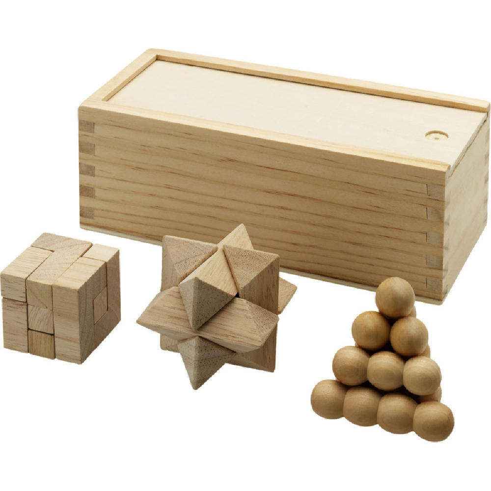 Product image Brainiac 3-teiliges Denksportspiel aus Holz Werbeartikel