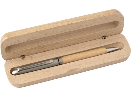 Kugelschreiber aus Buchenholz Tobias bedrucken