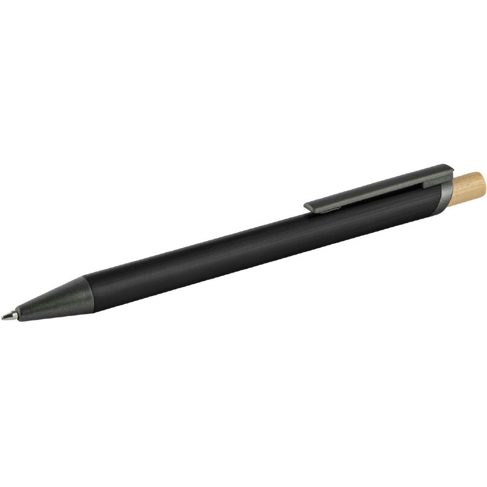 Product image Metmaxx® Kugelschreiber "AluEcoLogo" schwarz Werbeartikel