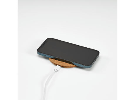 Descartes Wireless Charger Kork 15W  Werbeartikel